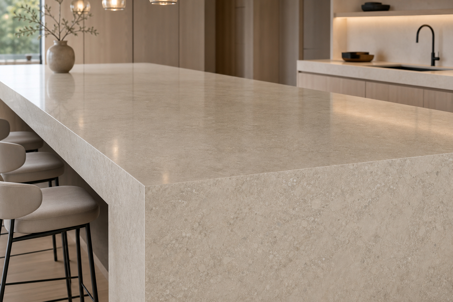 SOM Grey — kitchen countertop application