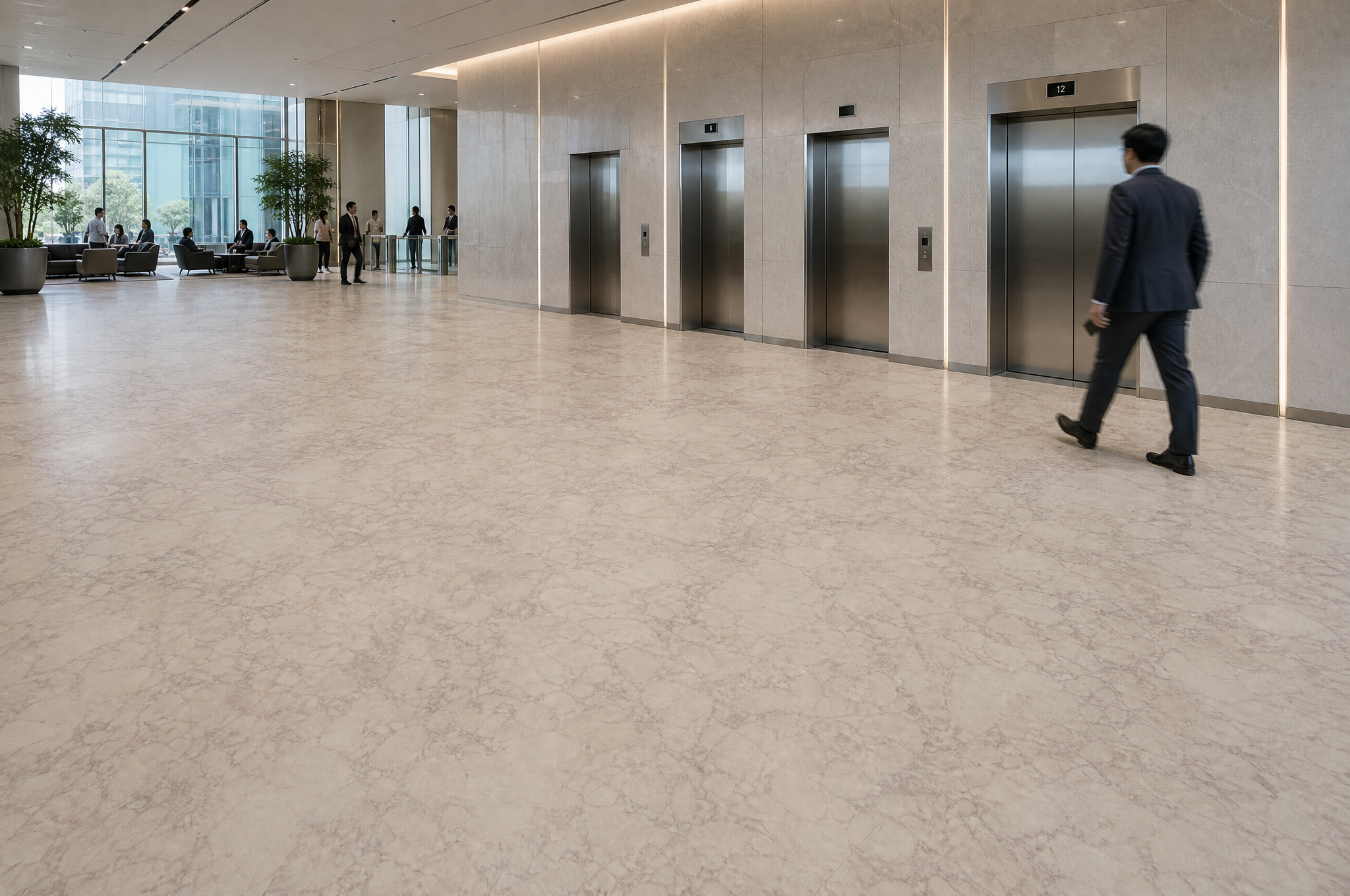 Viola honed — corporate lobby